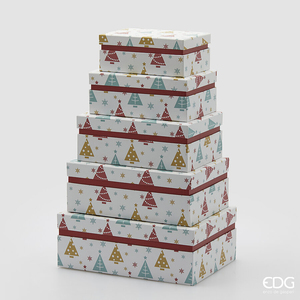 Set de 5 cutii decorative Pini 