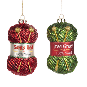 Christmas tree decoration Glass Ball of Wool Yarn