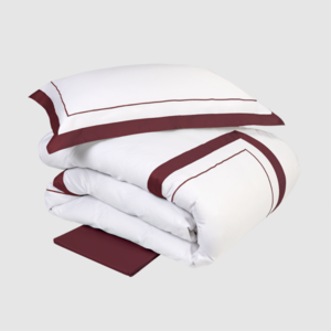 Duvet cover Darsena 250X200 Bianco+Burgundy