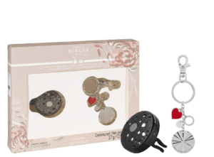Car Diffuser Ophelia + decorative keychain (silver)