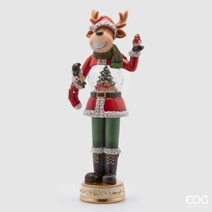 Snow globe Renna Calza LED